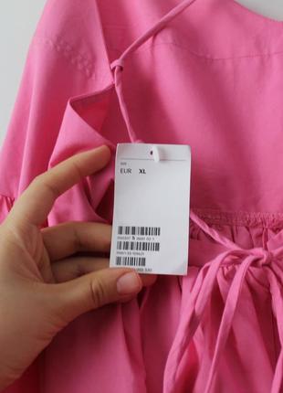 Новое розовое хлопковое платье большого размера, батал4 фото