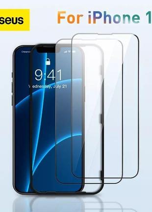 Стекло 2шт baseus iphone 13/pro/max 0.23mm curved чехол magsaf...