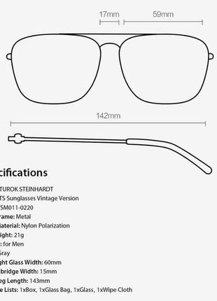 Окуляри xiaomi ts turok retro сонцезахисні ck ray ban tommy polic8 фото