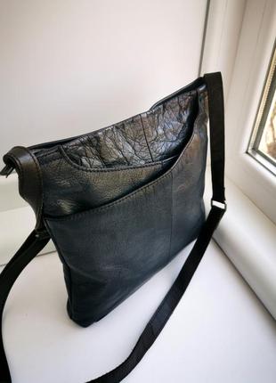 Красивая сумка кросс-боди из натуральной кожи white stuff4 фото