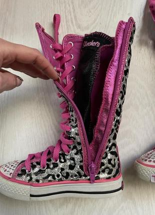 Леопардові чобітки на весну для дівчинки2 фото