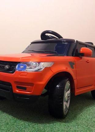 Eva! дитячий електромобіль range rover fl1638 помаранчевий: м'які4 фото