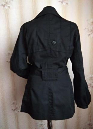 Черный женский плащ vero modа, куртка женская, тренч двубортный, р. м, италия4 фото