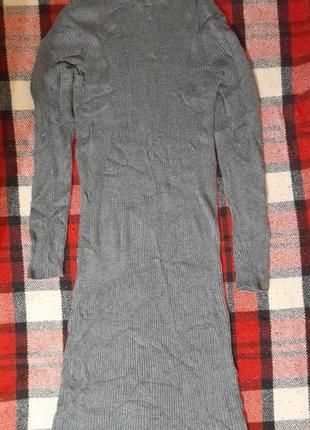 Серое платье базовое лапша демисезонное.1 фото