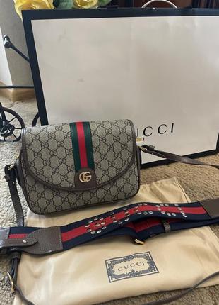 Сумка кожа  номерная gucci