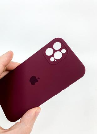 Чехол silicon case iphone 12 pro marsala3 фото