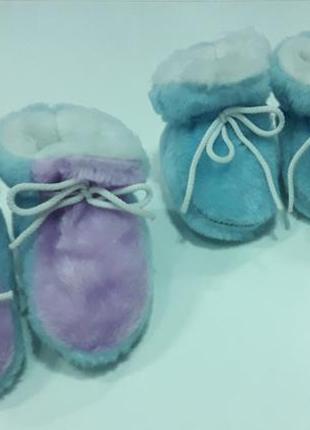 Меховые пинетки, детские зимние пинетки для новорожденных, меховые тапочки черевики6 фото