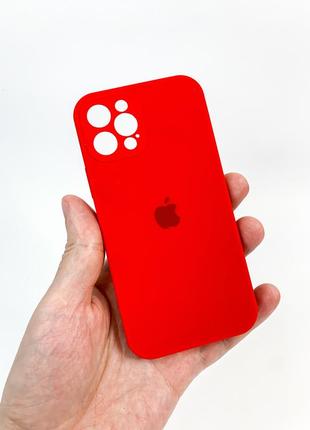 Чехол silicon case iphone 12 pro red1 фото