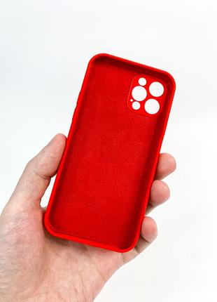 Чехол silicon case iphone 12 pro red2 фото
