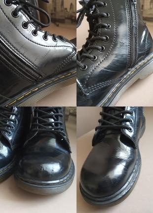 Ботинки dr martens (35) из натуральной кожи на девочку демисезонные10 фото