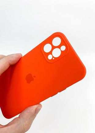 Чехол silicon case iphone 12 pro orange3 фото