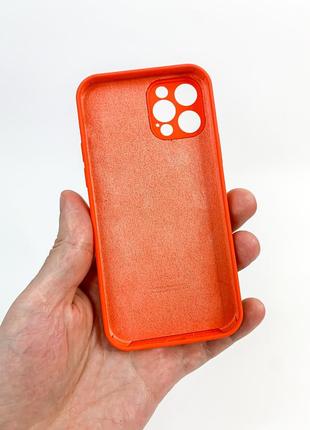 Чехол silicon case iphone 12 pro orange2 фото