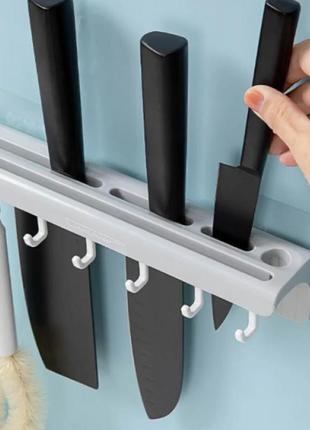Настенный органайзер для ножей с крючками , удобны держатель для кухонной утвари