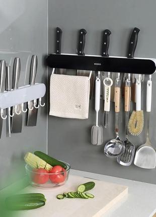 Настенный органайзер для ножей с крючками , удобны держатель для кухонной утвари