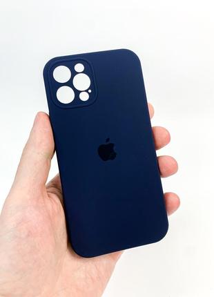 Чехол silicon case iphone 12 pro dark blue