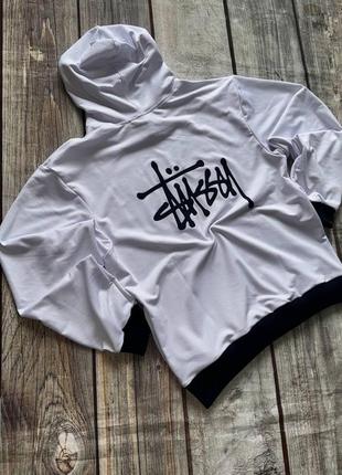 Кофта stussy подростковая мужская женская весенняя осенняя худи для подростков стусси белая