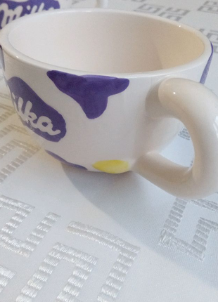 Чашка керамічна milka мілка у формі корівки3 фото