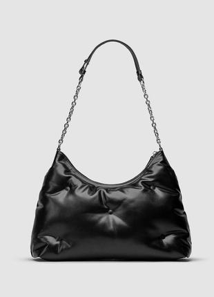 Женская сумка 💎 maison margiela black glam slam large shoulder bag2 фото