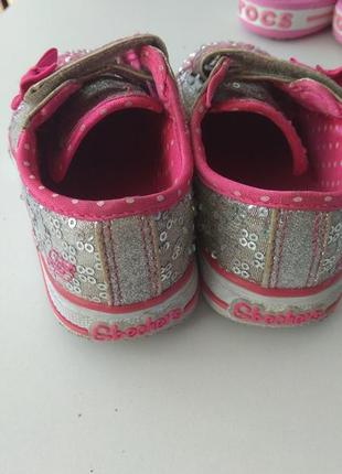 Кеды skechers twinkle toes canvas shoes childrens2 фото