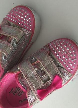 Кеды skechers twinkle toes canvas shoes childrens3 фото