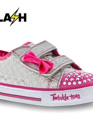 Кеды skechers twinkle toes canvas shoes childrens5 фото