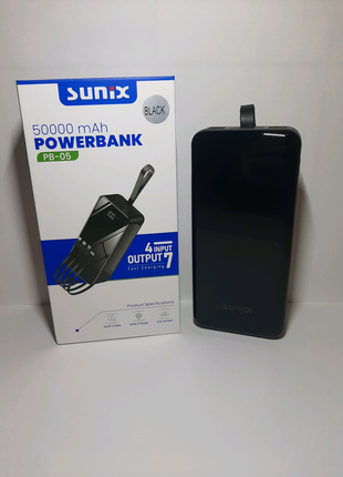 Аккумулятор sunix pb-05 50000 mah power bank чорний