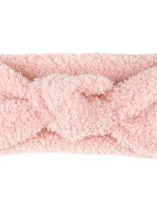Детская повязка-тюрбан на голову. из ткани тедди.