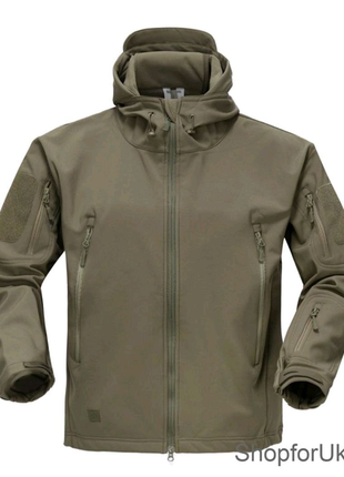 Курточка олива тактична весняна осіння софт шелл армійська куртка