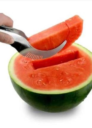 Нож кухонный для резки арбуза и дыни с удлиненными лезвиями watermelon slicer 25371-23 фото