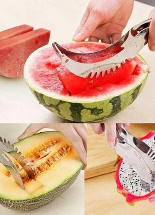 Нож кухонный для резки арбуза и дыни с удлиненными лезвиями watermelon slicer 25371-28 фото