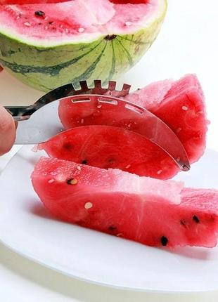 Нож кухонный для резки арбуза и дыни с удлиненными лезвиями watermelon slicer 25371-26 фото