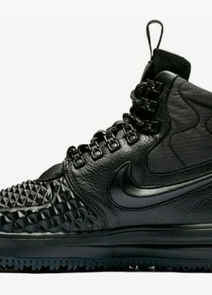 Nike lunar air force 1 duckboot black кросівки, черевики