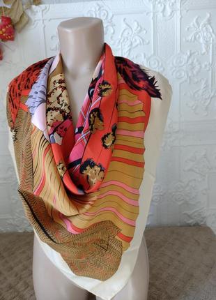 Платок rossini 100% шелк, тема винтажные манекены