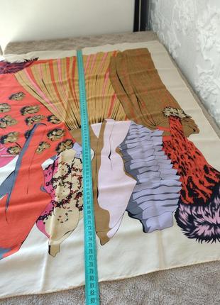 Платок rossini 100% шелк, тема винтажные манекены