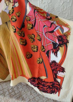 Платок rossini 100% шелк, тема винтажные манекены