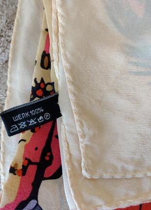 Платок rossini 100% шелк, тема винтажные манекены