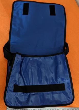 Синя непромокальна сумка до ноутбука3 фото