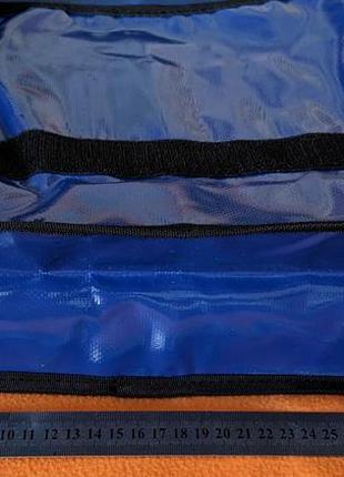 Синя непромокальна сумка до ноутбука7 фото