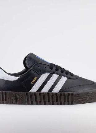 Adidas samba black and white5 фото