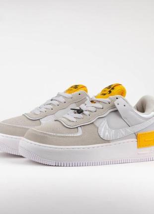 Nike air force af-1 gray orange1 фото