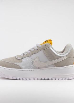 Nike air force af-1 gray orange2 фото