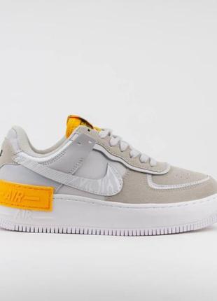 Nike air force af-1 gray orange3 фото