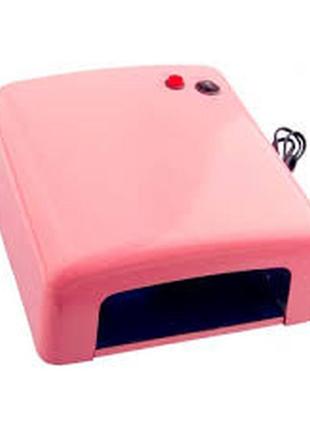 Лампа для маникюра с таймером zh-818. цвет розовый2 фото