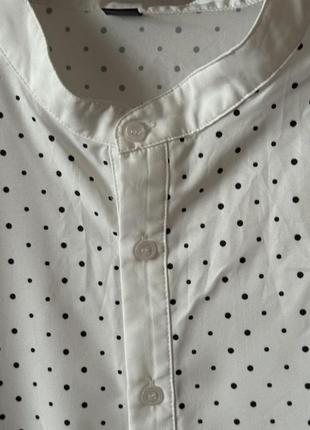 Блуза рубашка в горошек shein 3xl батал3 фото