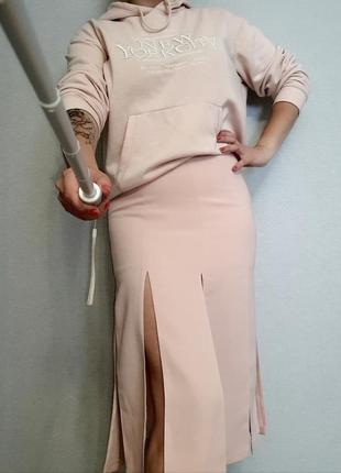Необычная миди юбка с разрезами topshop( в стиле zara)10/m-12/ l размер9 фото