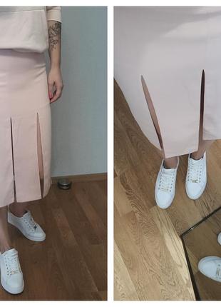 Необычная миди юбка с разрезами topshop( в стиле zara)10/m-12/ l размер7 фото