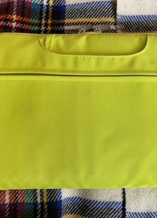 Желтая кислотная неон чехол сумка для ноутбука размеры 30 х 19,7 х 1,7  macbook 12" /air 11''2 фото