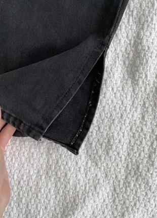 Дуже круті графітові джинси з розрізами5 фото