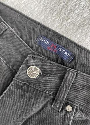 Очень классные графитовые джинсы с разрезами6 фото