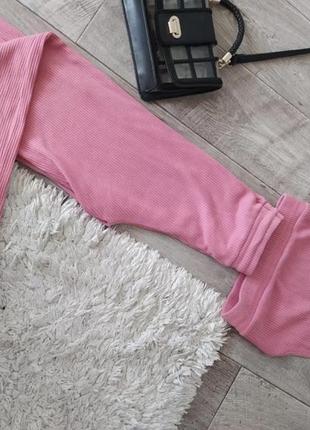 Трендовый розовый костюм в рубчик от zara в идеальном состоянии размер xs/s небольшая м3 фото